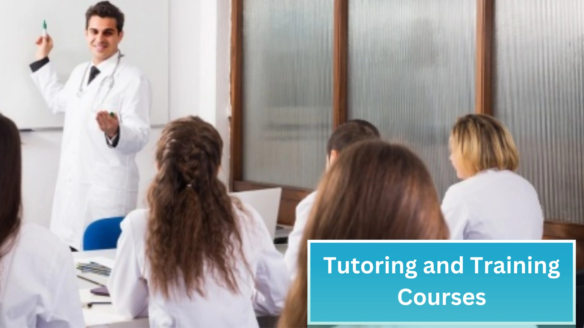 Image featuring a dedicated tutor providing personalized tutoring and training to a student in the medical field.